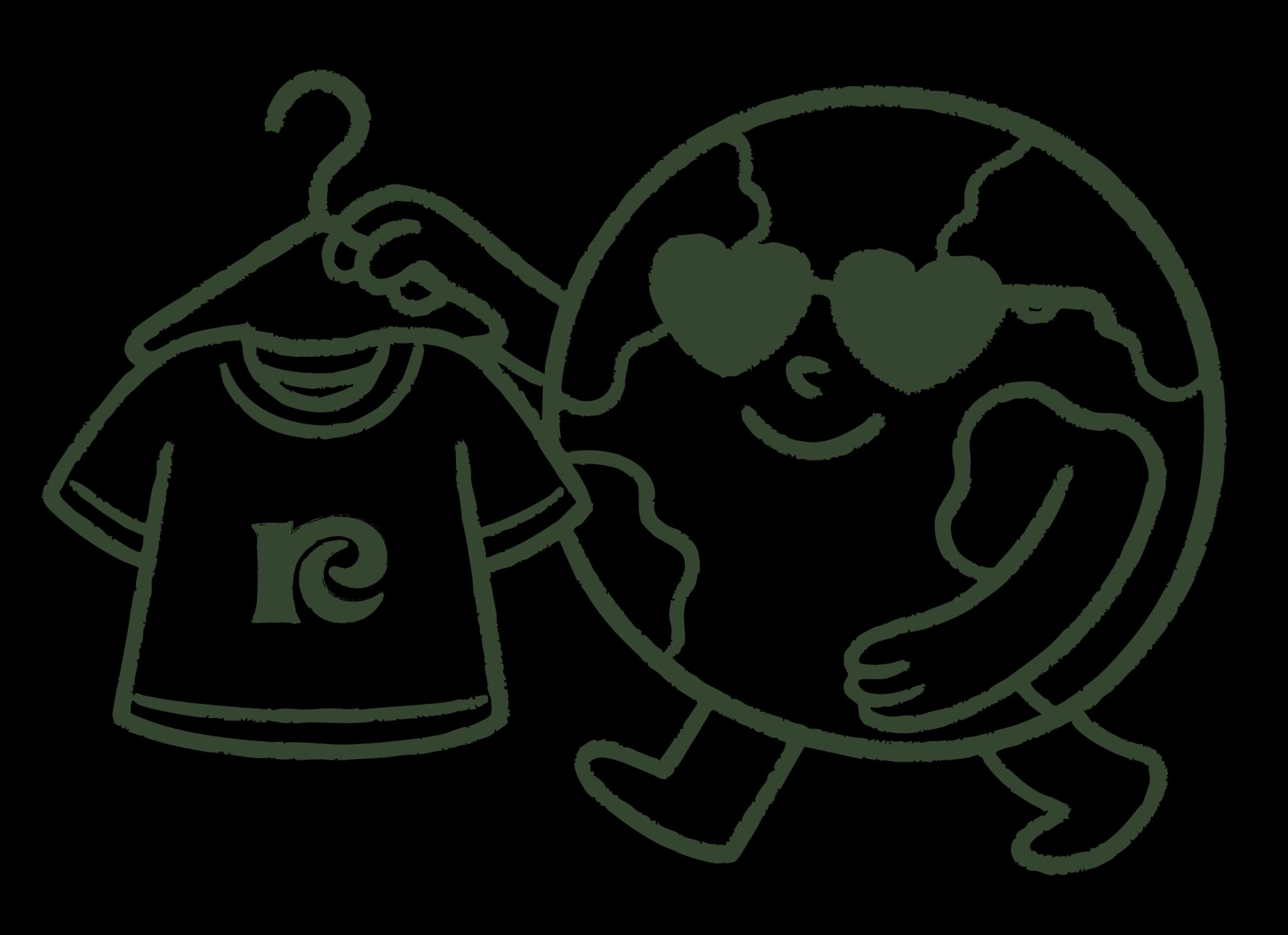 Ilustración reuso — moda circular