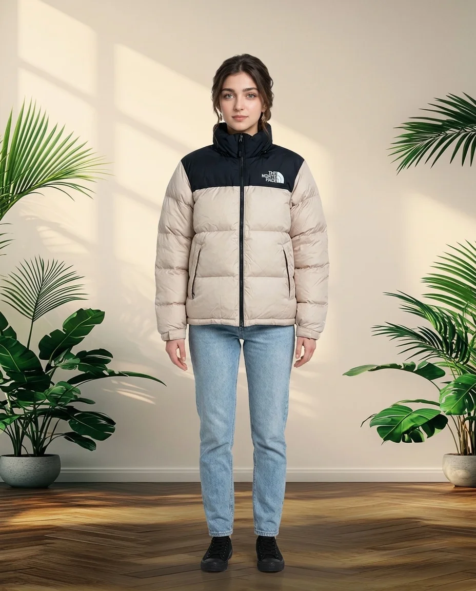 Chaqueta Acolchada The North Face – Rosado Pastel y Negro
