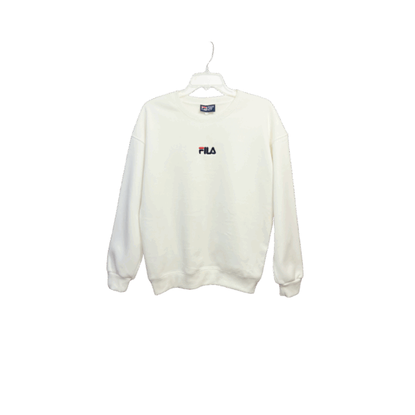 Poleron Fila blanco sin gorro