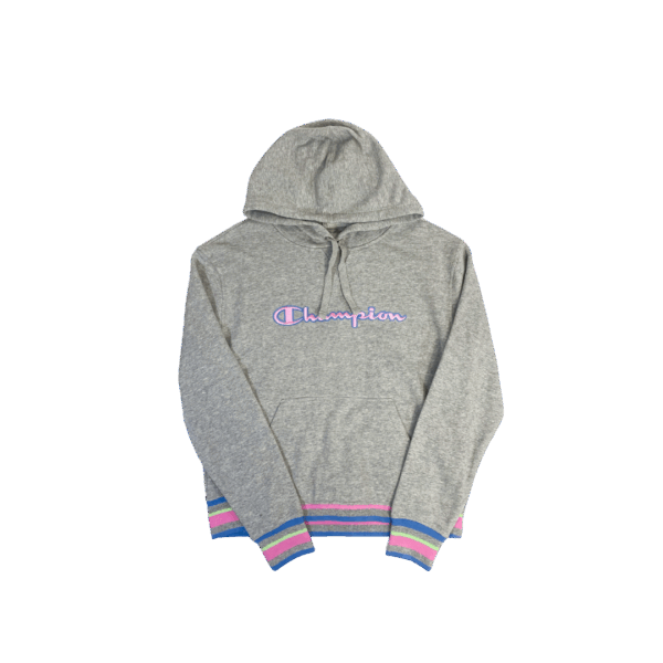 Poleron Champion gris con rosado