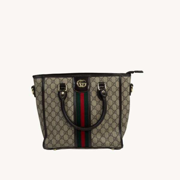 Bolso de Mano Gucci Ophidia GG con Franja Web