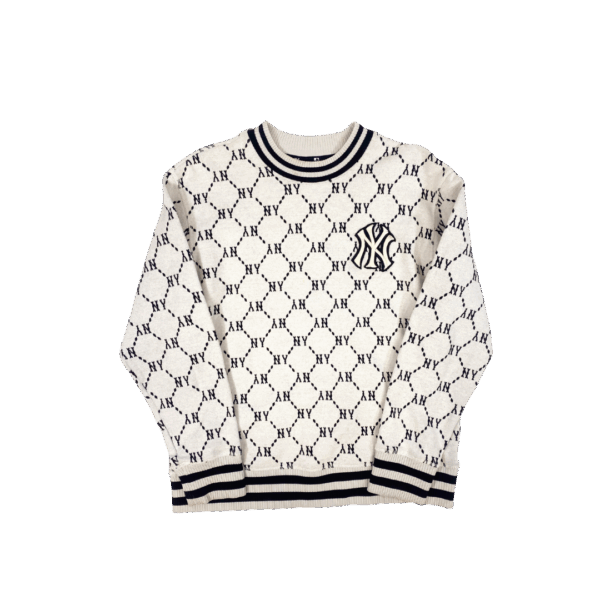 Poleron MLB Monogram NY Yankees Blanco y Negro