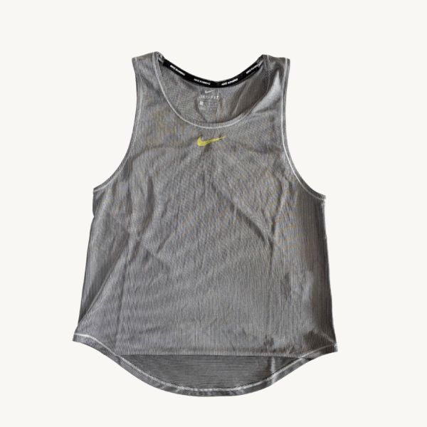Polera Nike Running Dri-FIT - Gris con Rayas