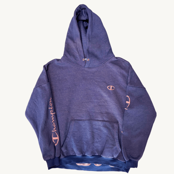 Poleron Champion Azul y Rosado