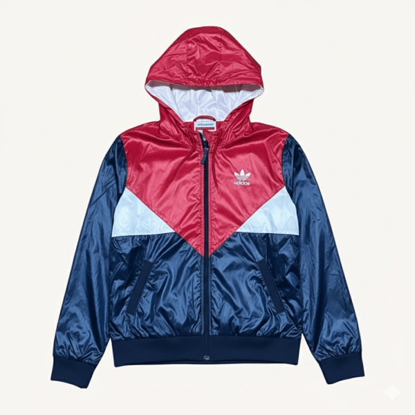 Chaqueta Cortavientos Adidas Roja y Azul