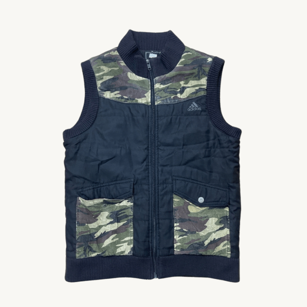 Chaleco Acolchado Adidas Originals "Camo-Mix" - Negro y Camuflaje Militar