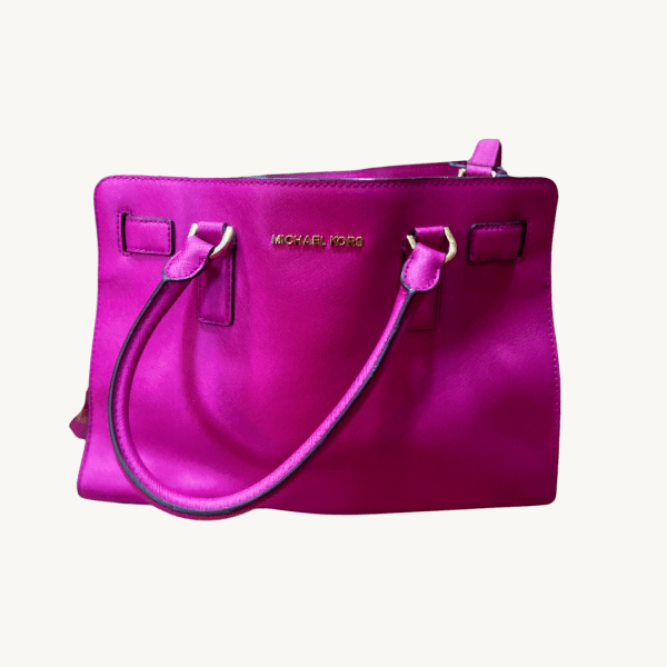 Bolso Satchel Michael Kors Hamilton en Cuero Saffiano Fucsia